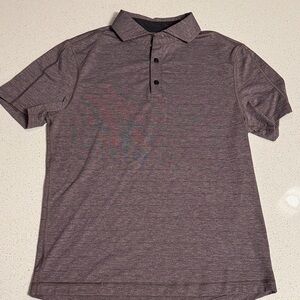Men's Heather Gray/Purple Polo Shirt